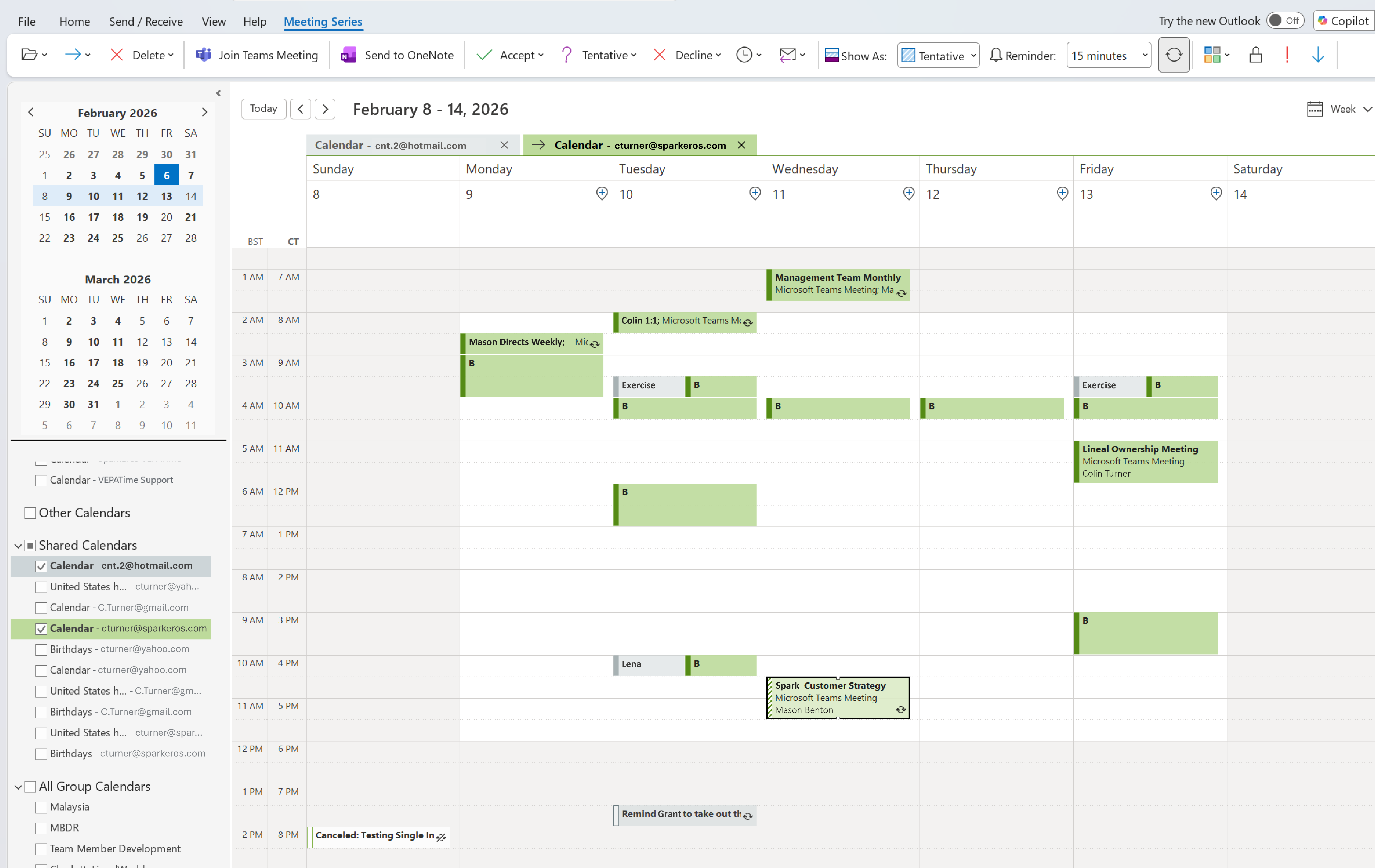 VEPATime Calendar Integration - Outlook View